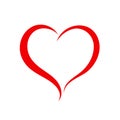 Elegancy red heart - vector Royalty Free Stock Photo